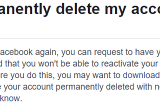 Deleting Facebook is more convoluted than it should be and that bothers me