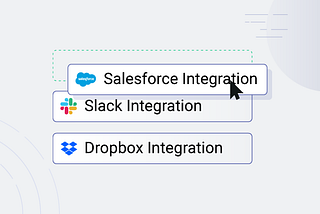 Illustration showing different SaaS apps being prioritized for integrations.