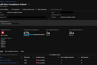 Audit Azure Network to Deny Internet by Subscription