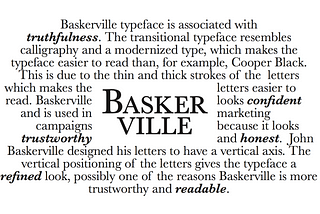 A Case Study on Illustrating Baskerville Typeface