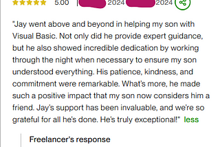 Cool Review From one of my Upwork Client