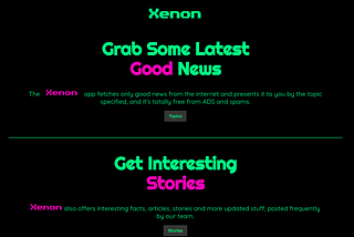 Day 2: Xenon — The positive news App.