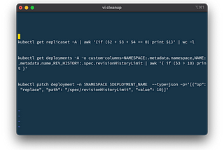 Identify and manage unused ReplicaSets