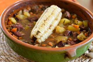 Beef stew in a clay pot