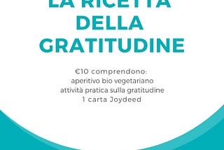 La Ricetta della Gratitudine