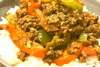 Asian — Asian Ground Beef and Pepper Saute