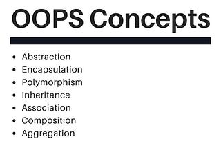 Object Oriented Programming Concepts