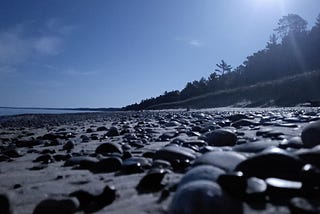 Glowing Rocks Below, Glowing UFOs Above