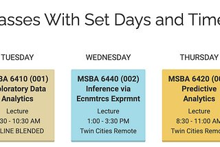 UMN MSBA Second Semester — Academic