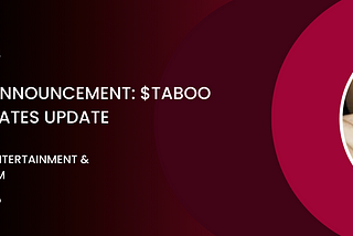 Official Announcement: $TABOO Staking Rates Update