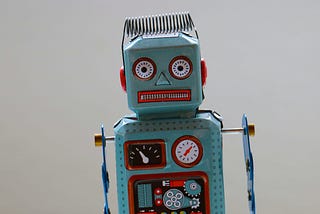 Image of a home-made toy robot