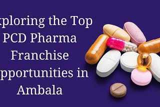Exploring the Top PCD Pharma Franchise Opportunities in Ambala