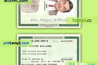 Brazilian ID example in PSD format (2008–2010)