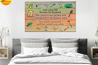 BEAUTIFUL Gardening And when life became too frenzied She came to her garden poster