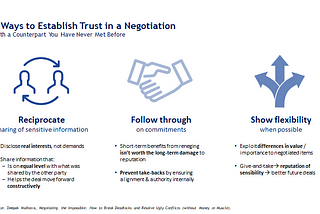 3 Ways to Establish Trust in a Negotiation (with a Counterpart You Have Never Met Before)