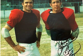 Burt Reynolds and Donnie Hixon filming The Longest Yard at Reidsville Prison in 1973. (Photo property of author).