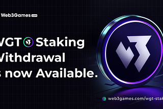 $WGT Staking Withdrawal is now Available!
