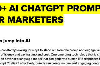 100 AI ChatGPT Prompts for Marketers