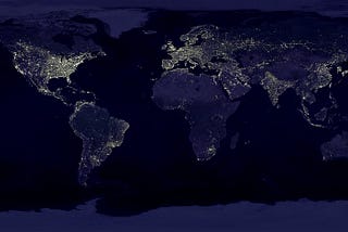 earth at night