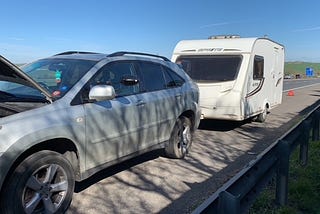Vehicle and caravan breakdown… Roadside assistance required