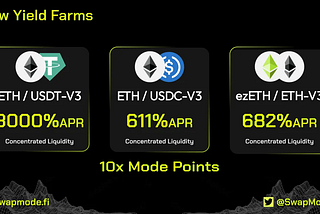 New Pools LIVE & 10x Multiplier on SwapMode — Get Ready to Earn Big on Mode Network