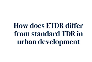 How does ETDR differ from standard TDR in urban development