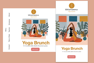 Yoga workshops. Microsite. Case study