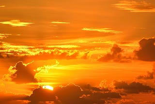 A golden sinrise in its perfection.