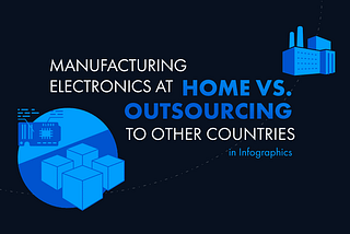 Manufacturing electronics at home vs. outsourcing to other countries infographic.