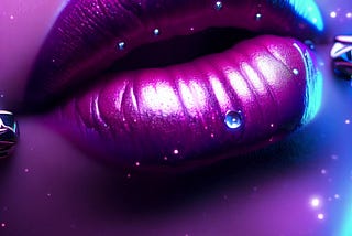 Realistic image of Close-up of Lips I created using Bing AI