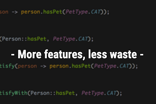 More Features, Less Waste
