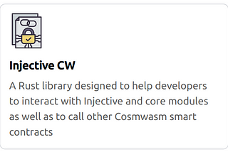Injektive Entwicklertools: Injektiver CosmWasm