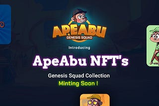 ApeAbu NFT’s are the premium 2323 ape-styled collections of Abu monkey from Aladdin adventure. The NFT’s add up power to play and completed the game and also reward holder with ABUZ tokens and other rewards.
