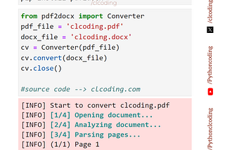 PDF to docx using Python