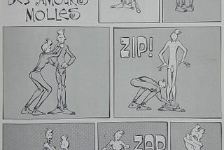 Cute erotic cartoon — retrieved from old magazine