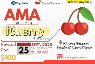CryptoFun will hold an AMA with iCherry