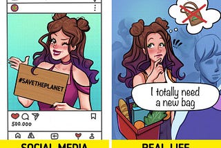 11 Images Illustrate “Pretension vs Reality” of People on Social Media