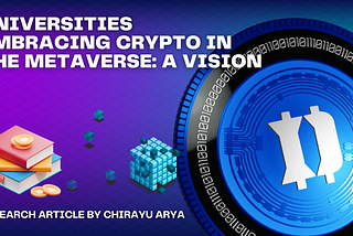 Universities Embracing Crypto in the Metaverse: A Vision
