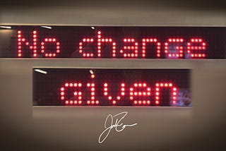 No change given on an led sign