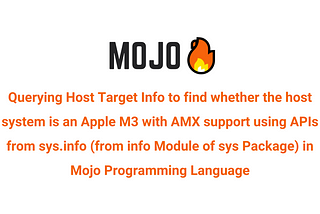 Querying Host Target Info to find whether the host system is an Apple M3 with AMX support using…