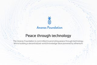 Anacoin — Cryptocurrency untuk perdamaian