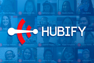 Hubify’s banner featuring their team.