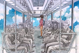 The anxious boy and his love stories on public transportation