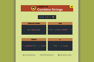 4 Ways to Combine Strings in JavaScript