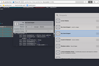 Add custom code snippets inside Xcode — Swift 4