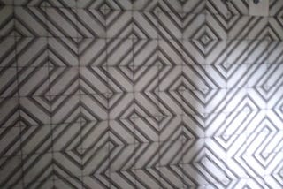 This is the result of laying a patterned tile randomly!