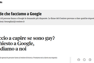 L’avete chiesto a Google, risponde il Corriere. La nostra rubrica compie 3 mesi