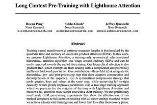 Lighthouse Attention: Rethinking Long-Context Transformer Training