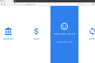 How to stake 2yfi 2.0 with unlimited apy% / days