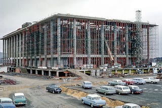 Building the National Library of Australia.